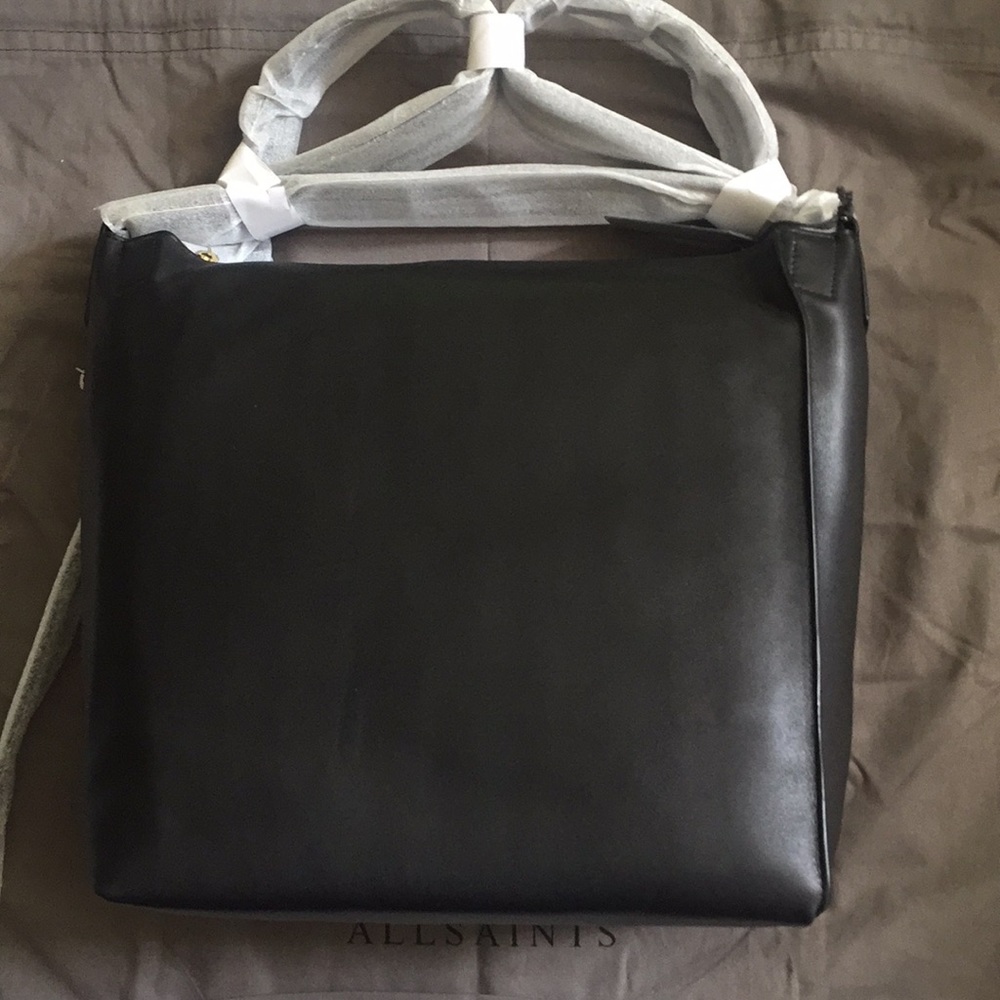 NWT All Saints Black Kita Lea Backpack - Picture 5 of 7